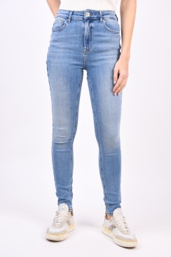 Blugi Dama Only Onlmila Hw Sk Ank Dotbox Light Medium Blue Denim